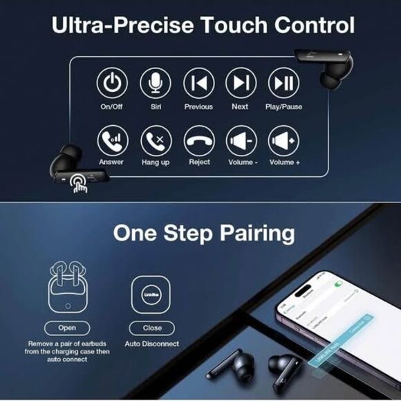 Linklike Halo Wireless Earbuds – Noise Cancelling / Waterproof / Bluetooth 5.3 / - Picture 9 of 10